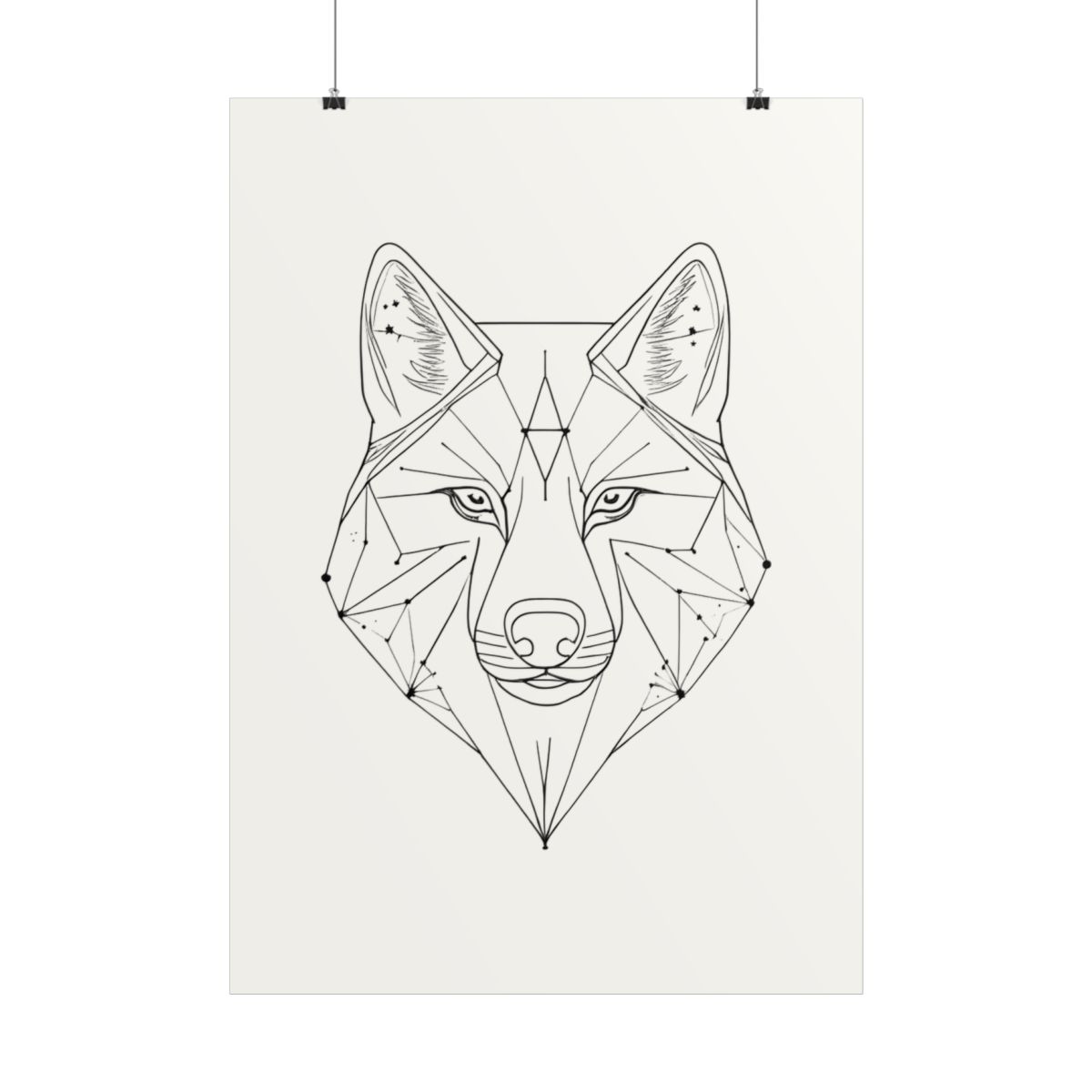 Poster Loup Constellation — autre angle