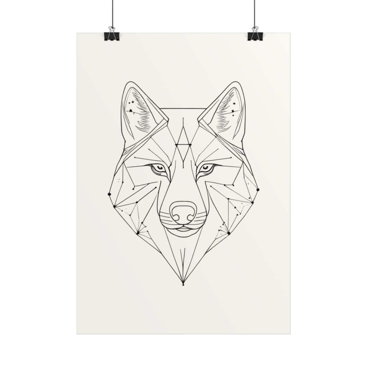 Poster Loup Constellation