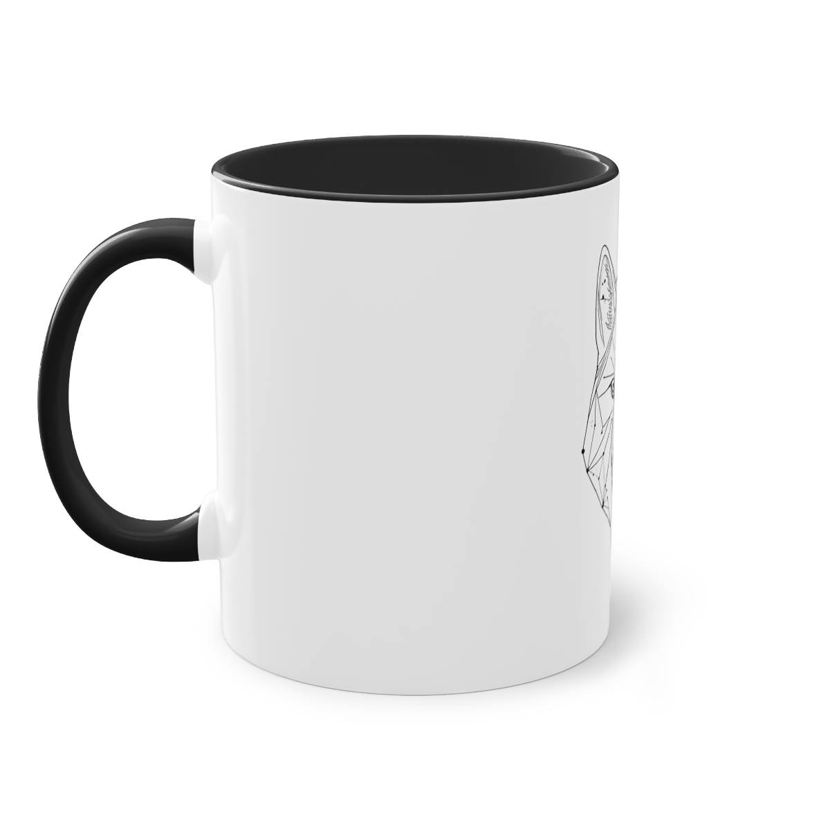 Mug bicolore Loup Constellation — autre angle