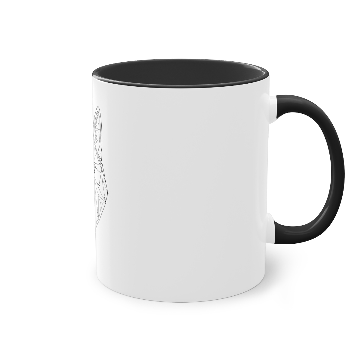 Mug bicolore Loup Constellation — autre vue