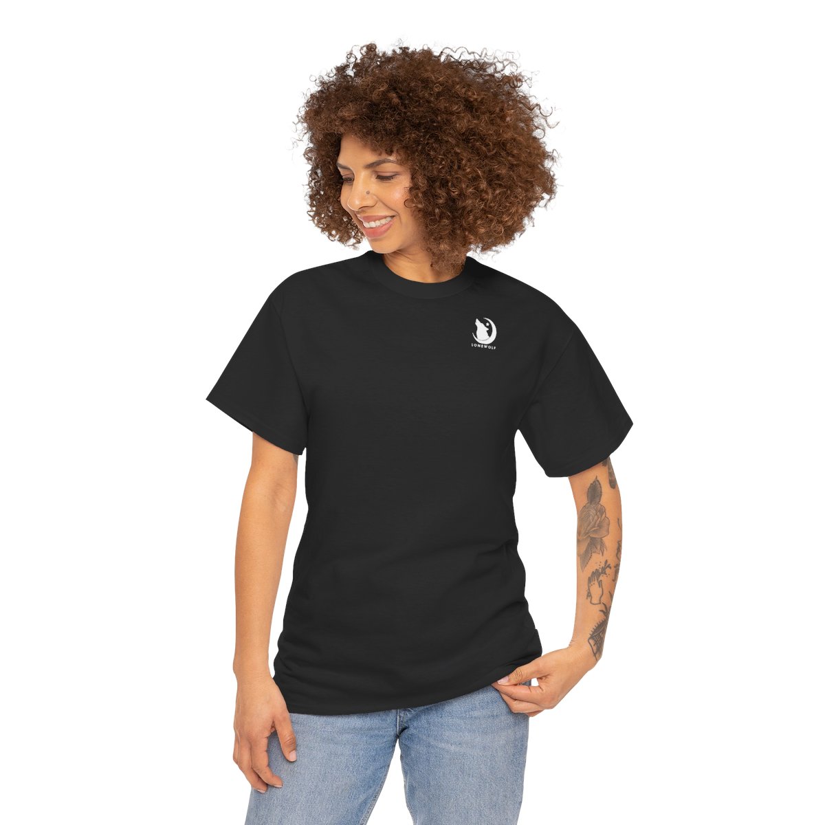 Dos du t-shirt loup constellation : loup en constellation d'étoiles en grand