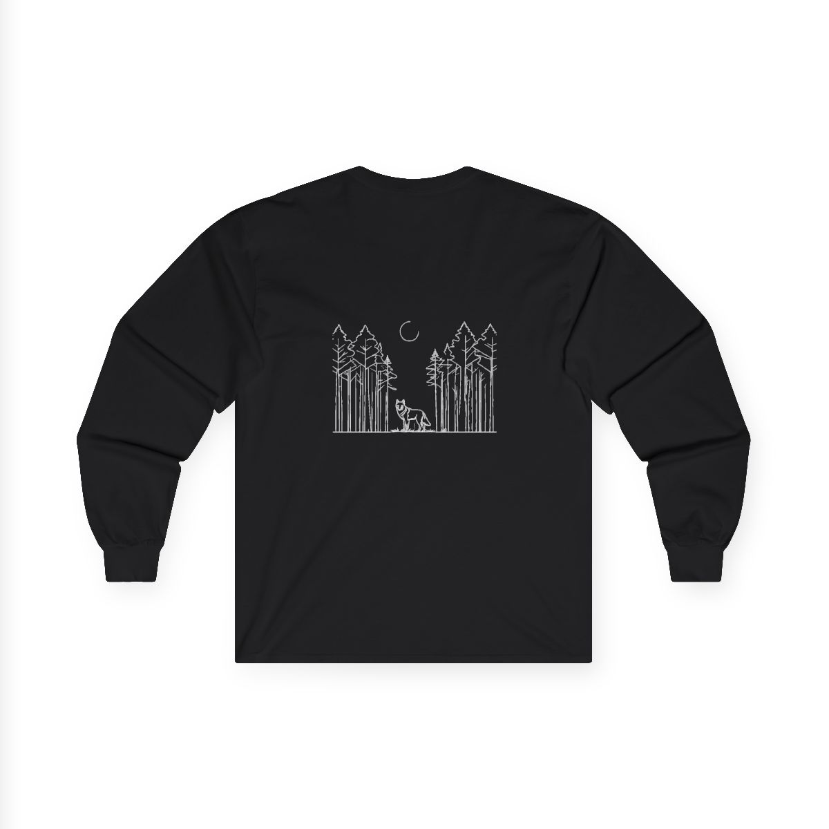 T-shirt manches longues Loup Forêt