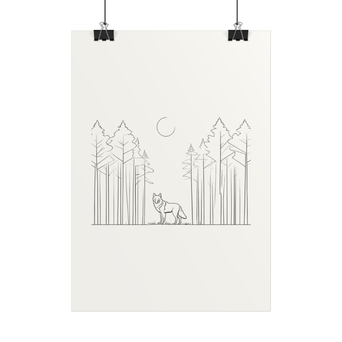 Poster Loup Forêt — autre vue