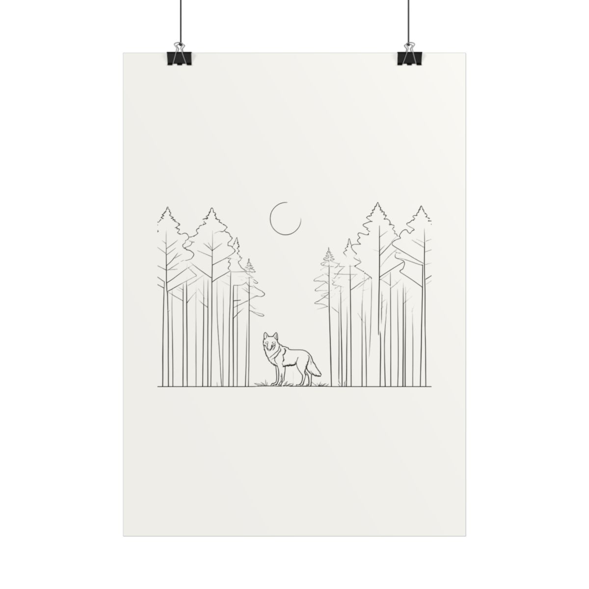 Poster Loup Forêt