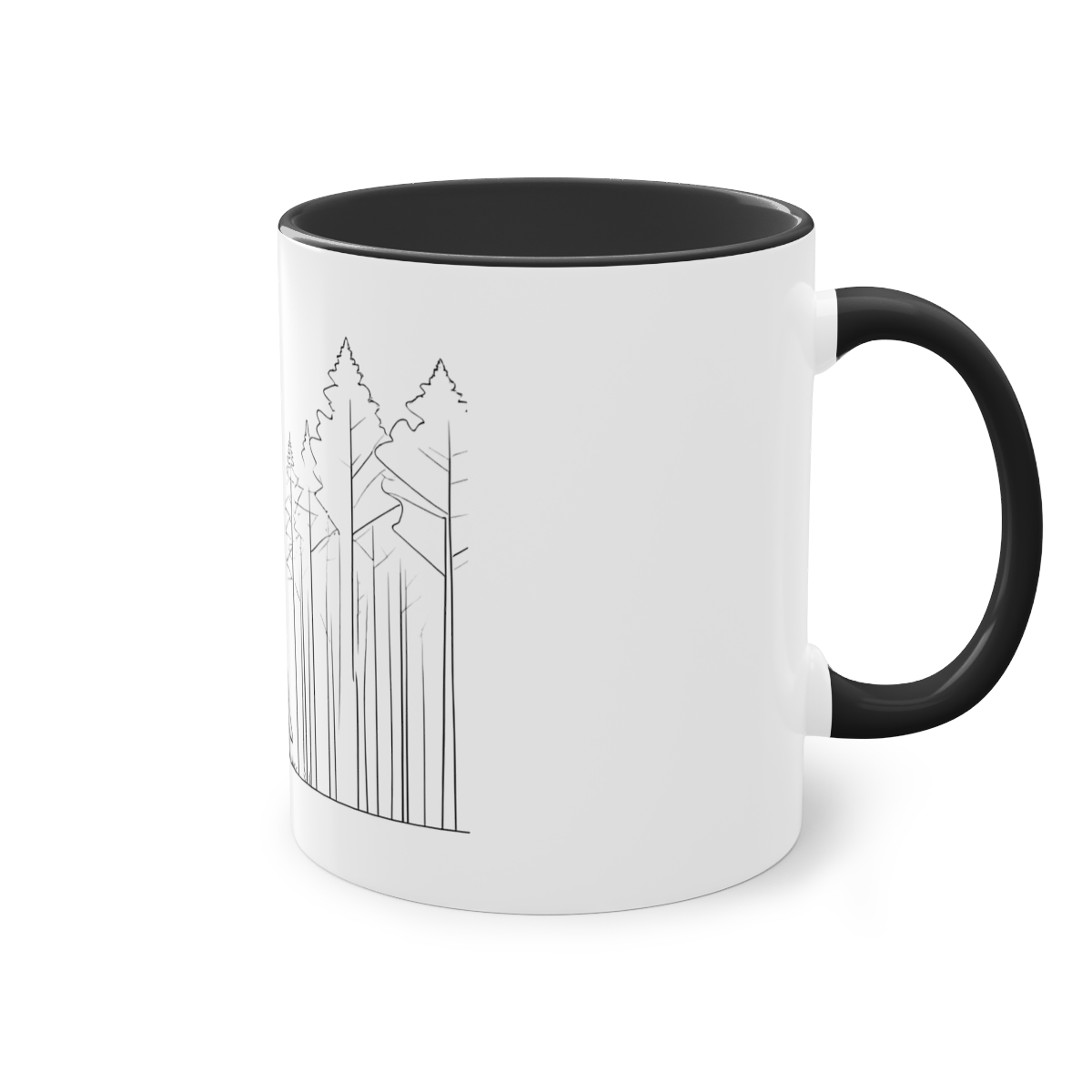 Mug bicolore Loup Forêt — autre vue
