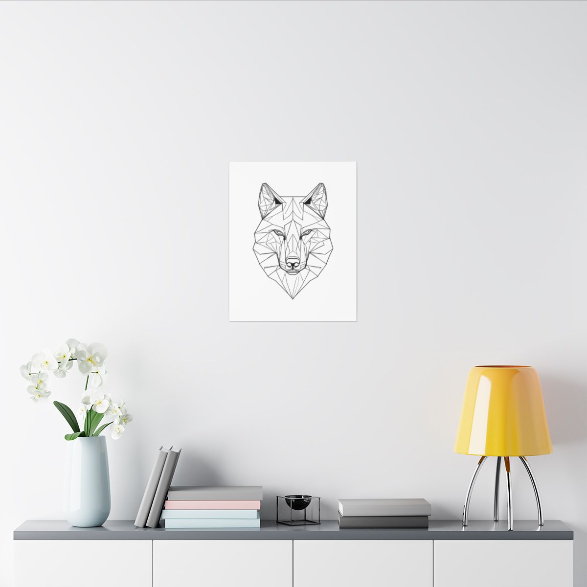 Toile Loup Géométrique — autre vue