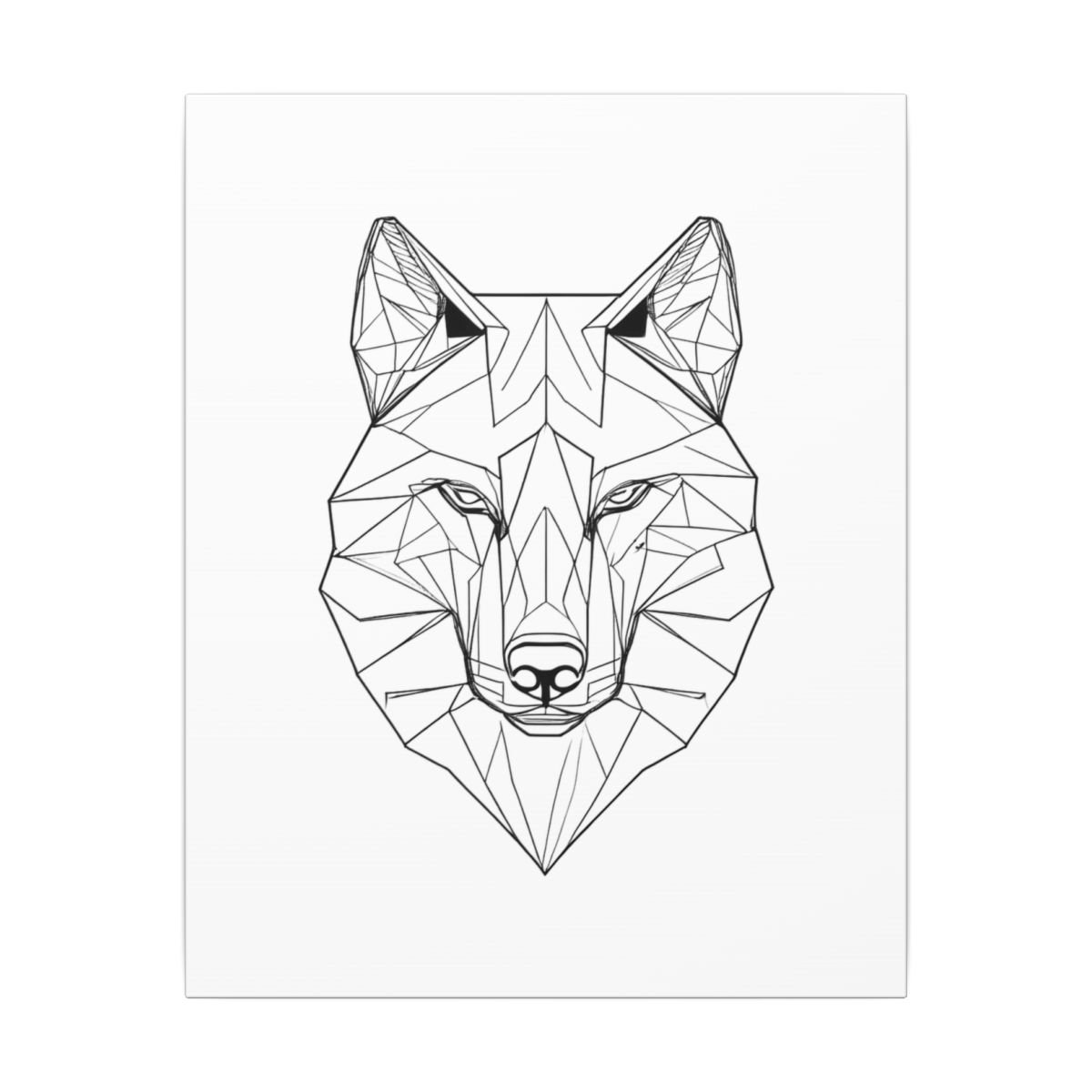 Toile Loup Géométrique