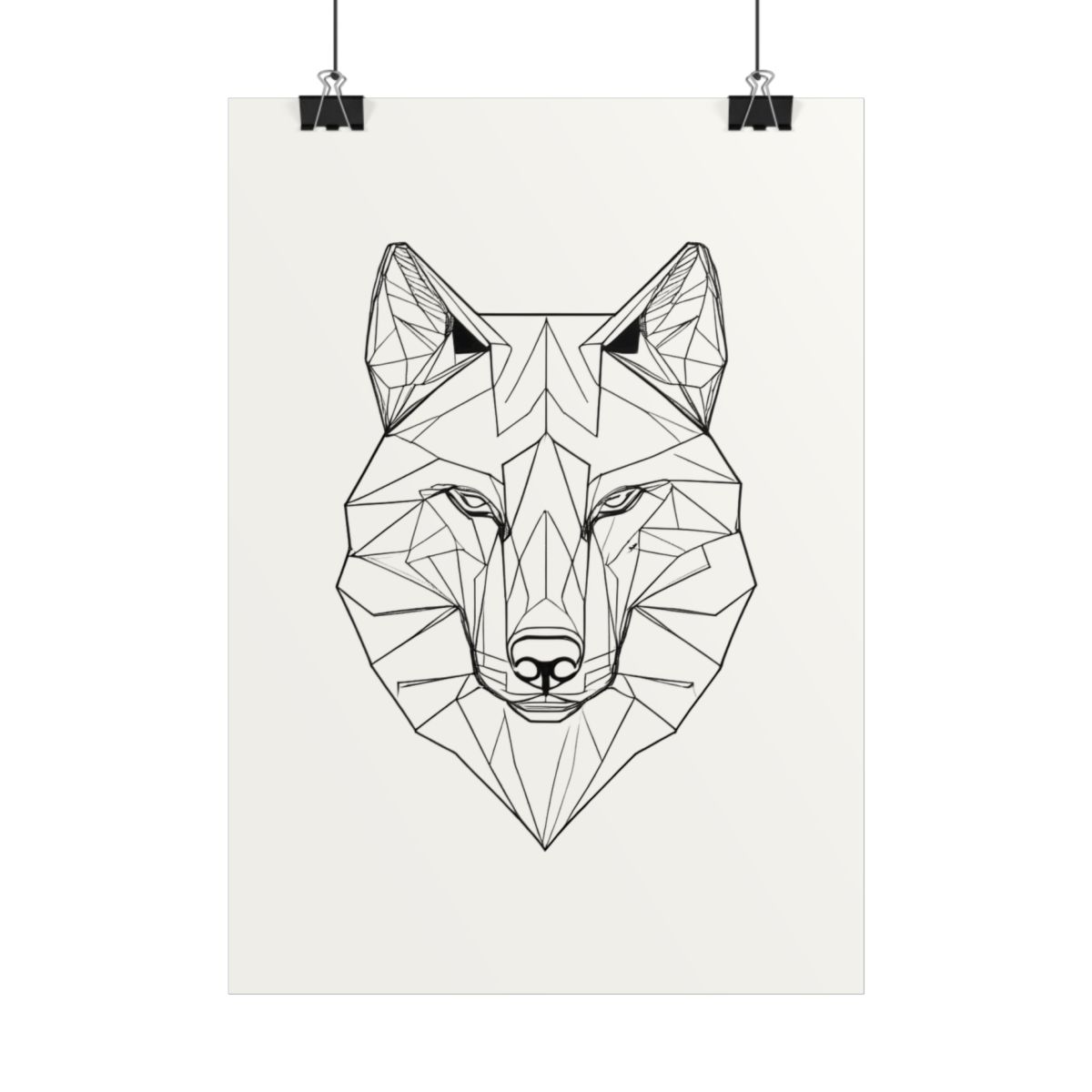 Poster Loup Géométrique — autre vue