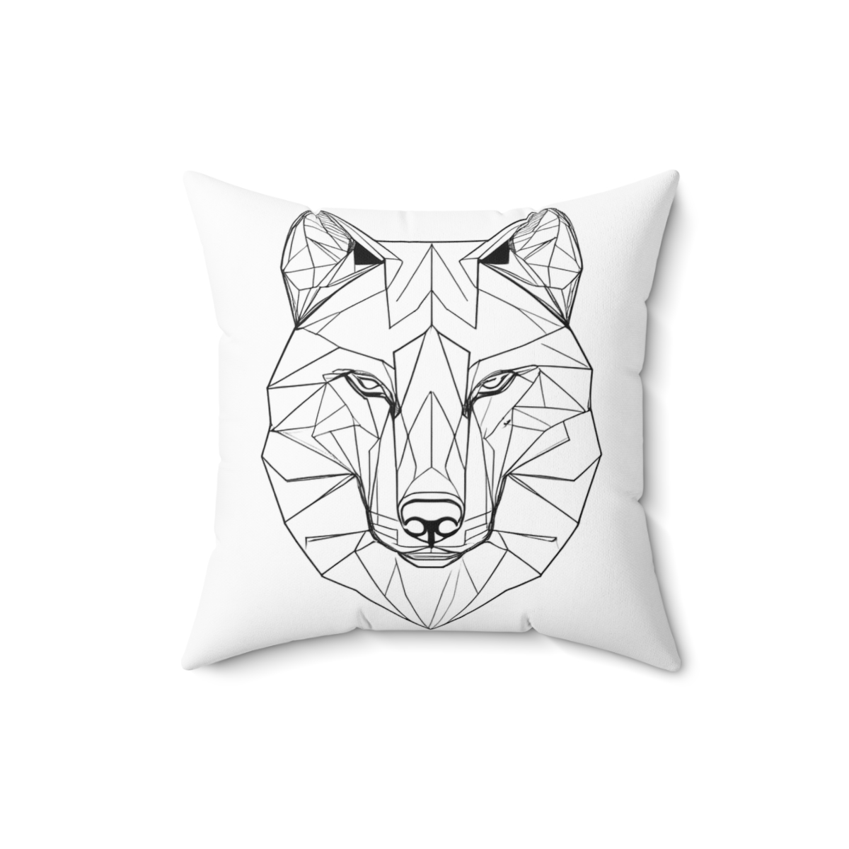 Coussin Loup Géométrique — autre vue