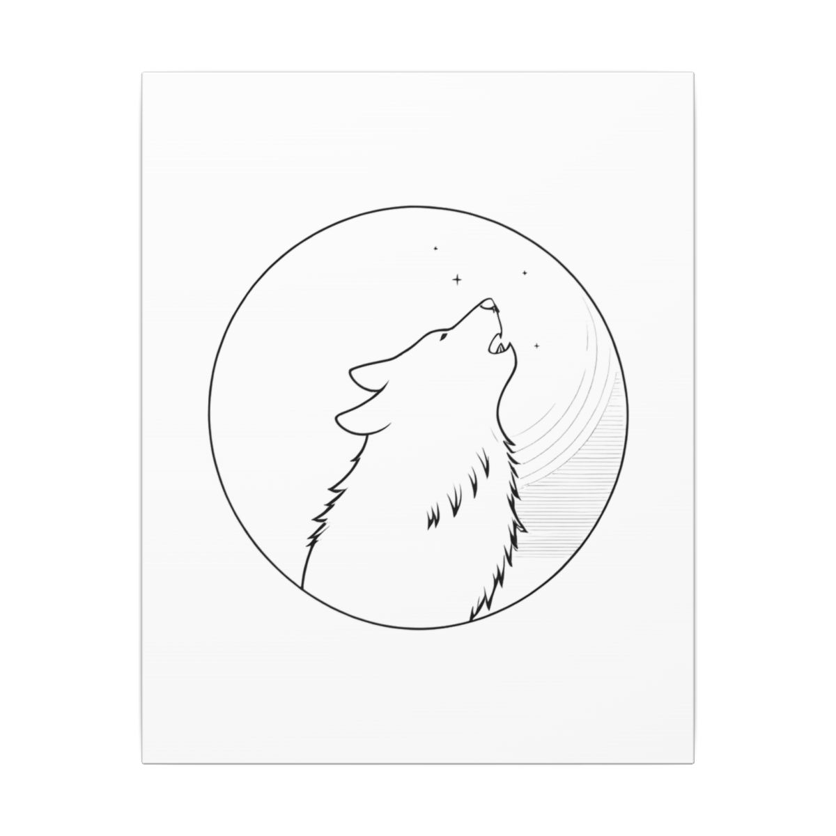 Toile Loup Lune