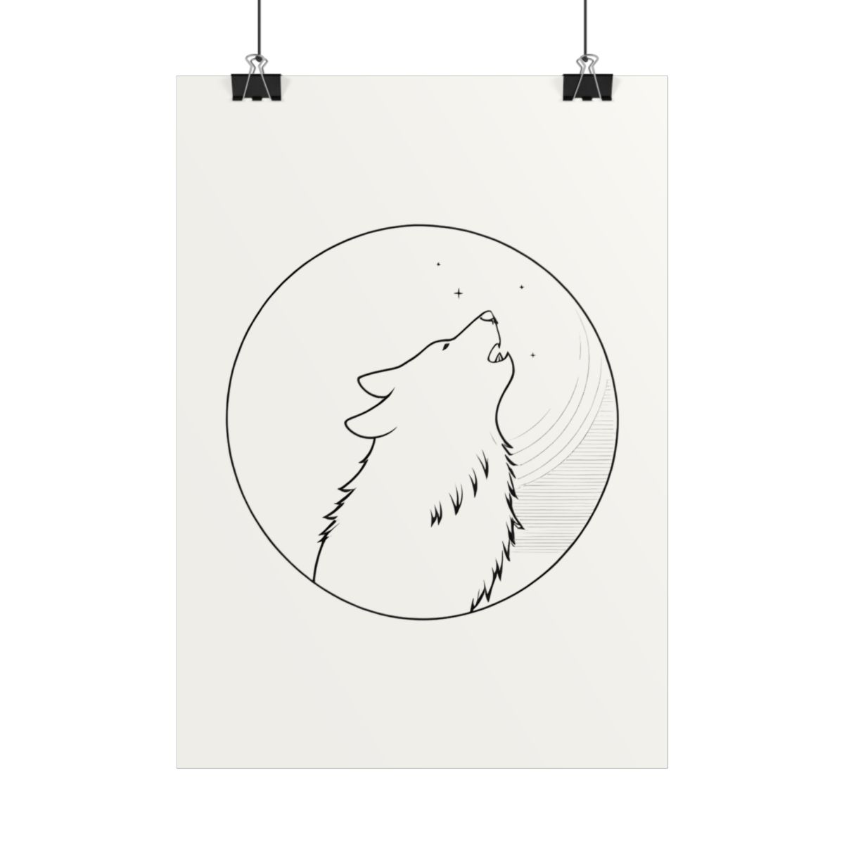 Poster Loup Lune — autre vue