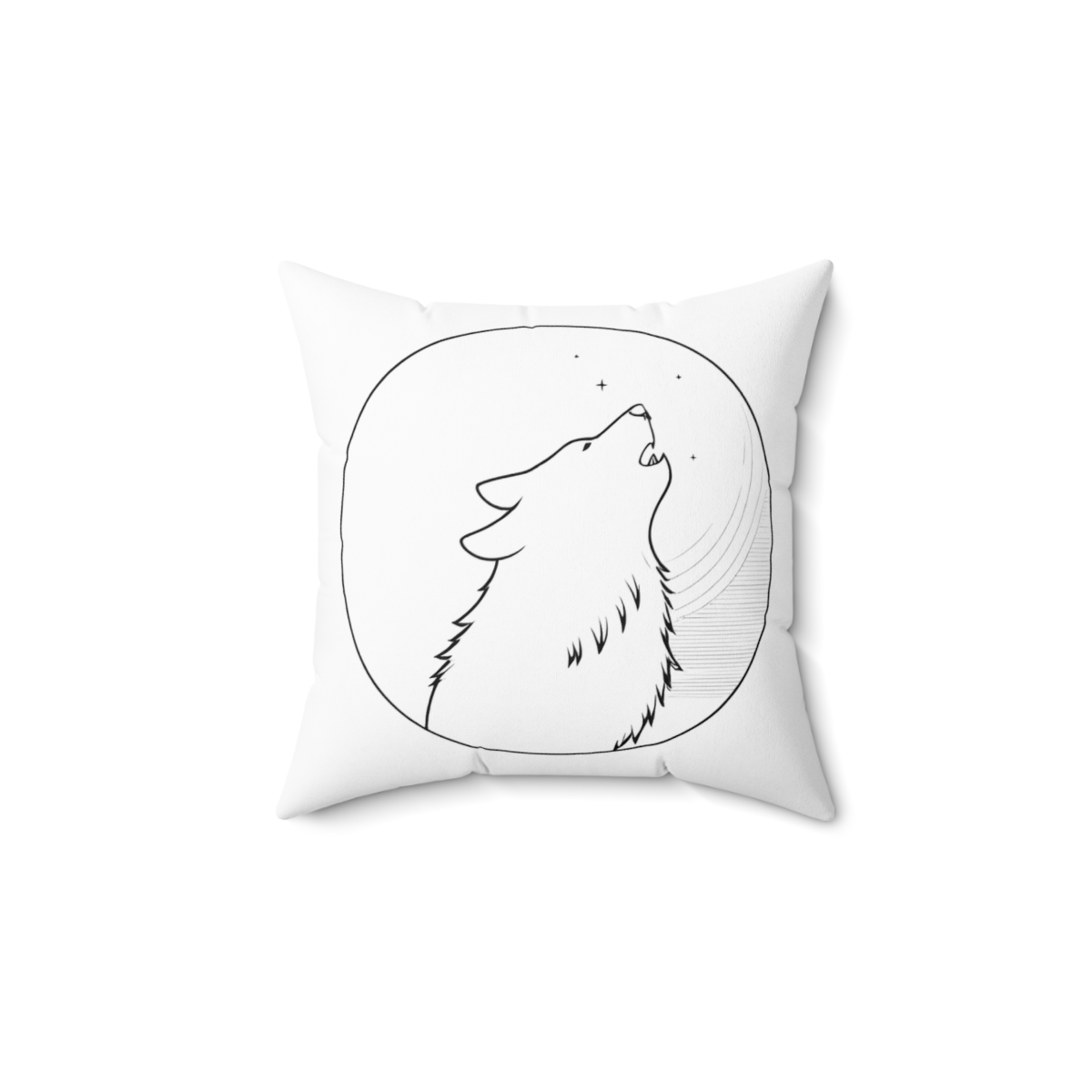 Coussin Loup Lune