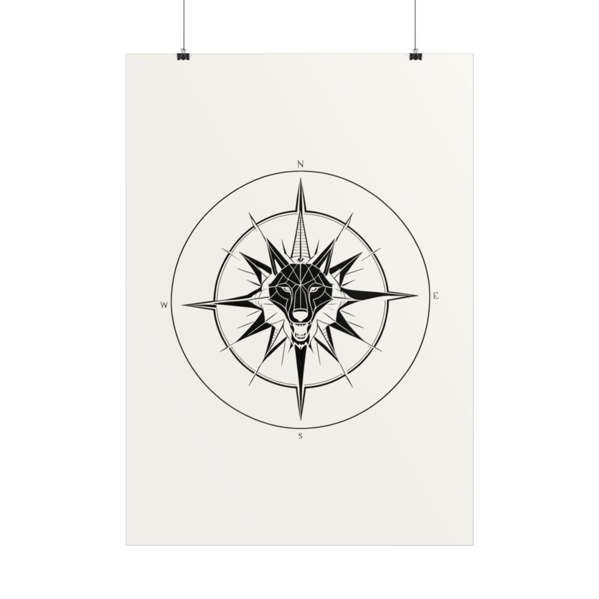 Poster Loup Boussole — autre angle