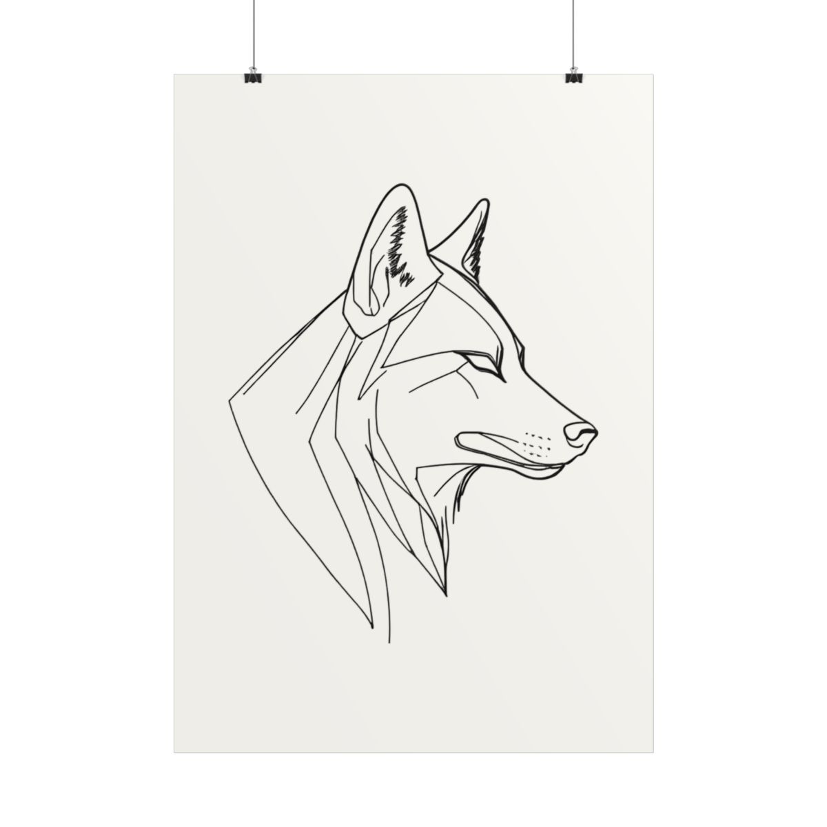 Poster Profil de Loup — autre angle